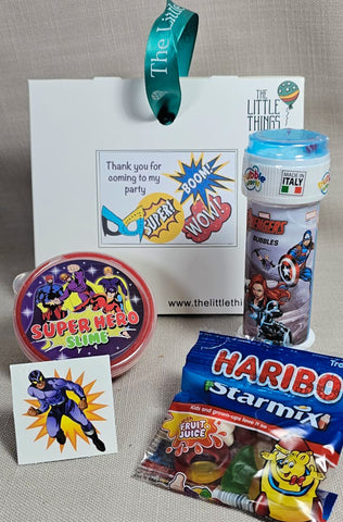 Superhero party boxes - Personalised Boxes | Pre Filled