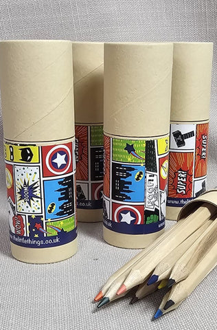 Superhero Tube of Pencils